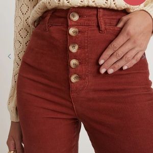 Marine Layer Bridget Cord Pant in Barn Red